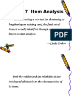 Chapter7 Item Analysis