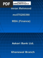 Download Mc070200390 Presentation Askari Bank Ltd by Imran Mehmood SN21159067 doc pdf