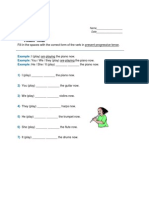 Present Tense Exercise 15present Tenses Exercises