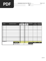 Tolerance Stackup Template