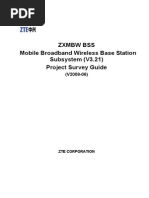 ZXMBW BSS (V3.21) Project Survey Guide (V2009-06)