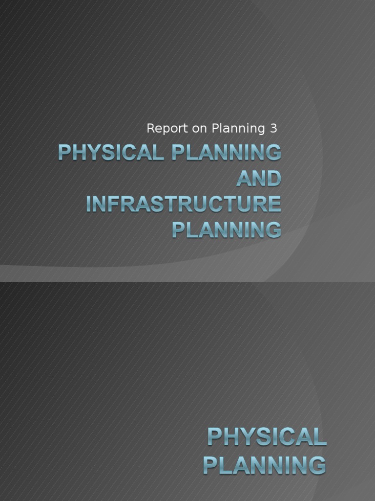 Infrastructure Planning Pdf Infrastructure Water Supply