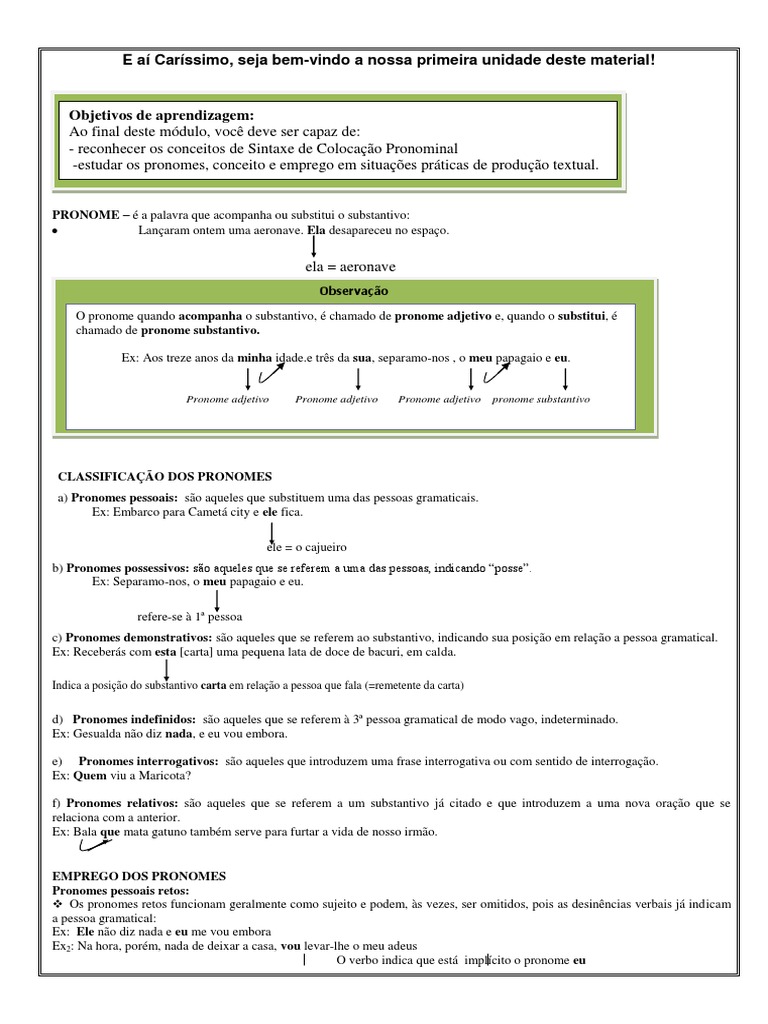 Material Gramática para Concursos | PDF | Pronome | Assunto (gramática)
