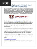 Download CalU extends Scholarship Essay Contest by sunshine SN21161912 doc pdf