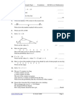 IGCSE - Sample Maths Paper