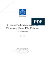 Ground Vibration Due to Vibratory Sheet Pile Driving