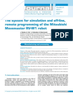 The System For Simulation and Off-Line, Remote Programming of The Mitsubishi Movemaster RV-M1 Robot