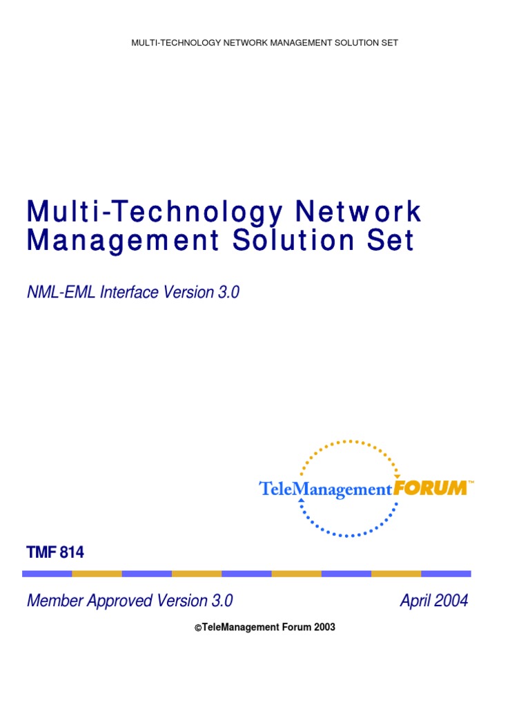 TMF814InterfaceVersion3 0 | PDF | Interface (Computing) | Specification ...