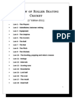 Law of Roller Skating Cricket