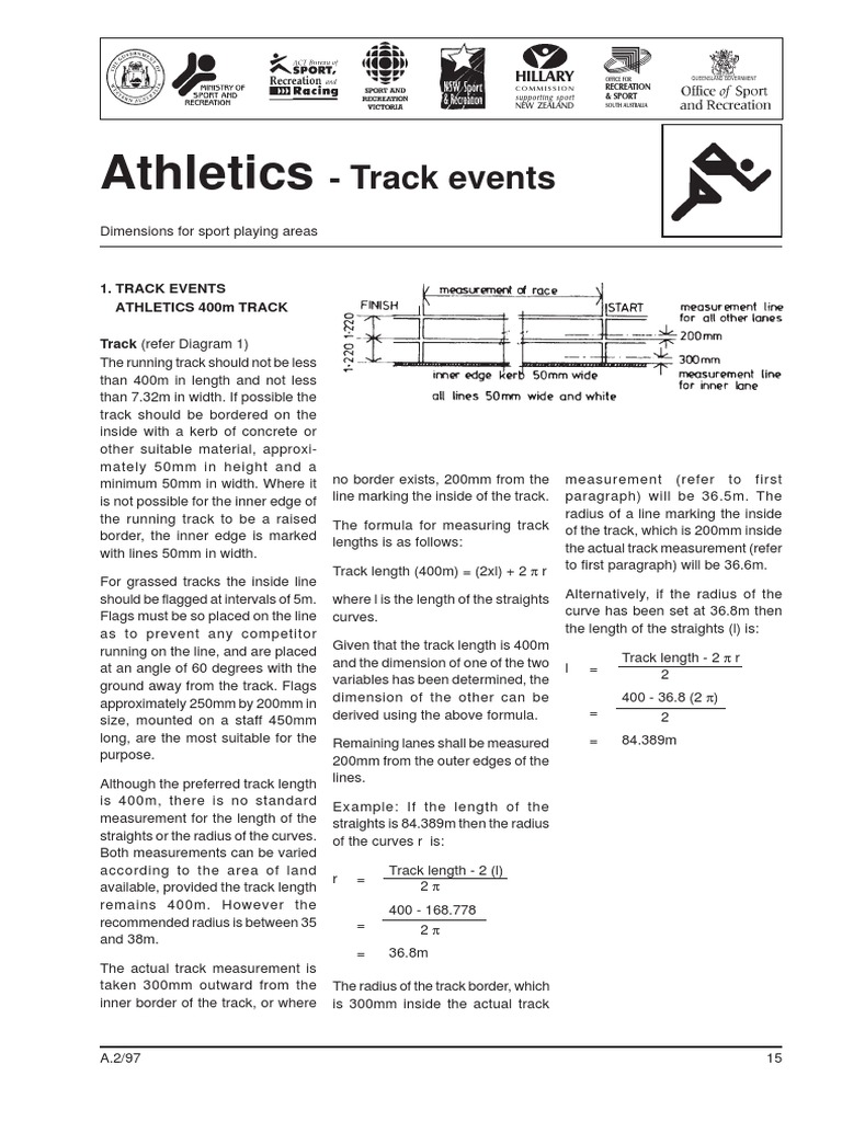 Track and Field Measurement Guidelines | PDF | Track And Field | Area