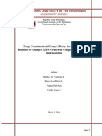 Change Commitment and Change Efficacy: An Organizational Readiness For Change of SJDM Cornerstone College Inc. Towards K+12 Implementation