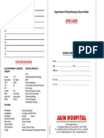 Physio Opd Card