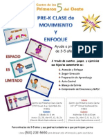 Movement & Mindfulness Flyer Mar-April 2014 Spanish