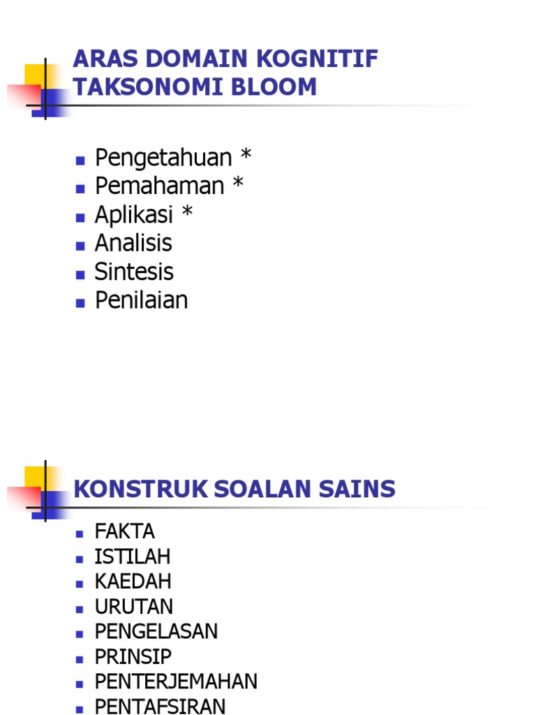 KONSTRUK SOALAN SAINS