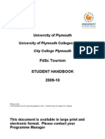 City College Plymouth Tourism Student Handbook 2009-10