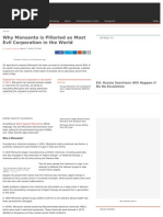 Why Monsanto Is Named The Most Evil Corporation in the World