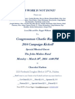 Invite To Rep. Charlie Rangel's Campaign Kick-Off Tonight.