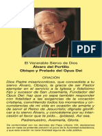 Alvaro Del Portillo Estampa Venerable Opus Dei