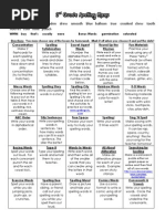 Spelling Menu March 10