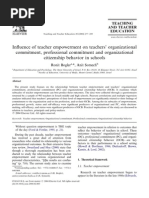 Download BOGLER  SOMECH 2004 Influence of Teacher Empowerment on Teachers Organizational Commitment Professional Commitment and Organizational Citizenship Behavior in Schools by Carlos Araneda-Urrutia SN211759802 doc pdf