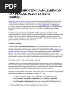 Download TROUBLESHOOTING PADA JARINGAN DAN PENANGANANNYA 2docx by Muul_217 SN211777446 doc pdf