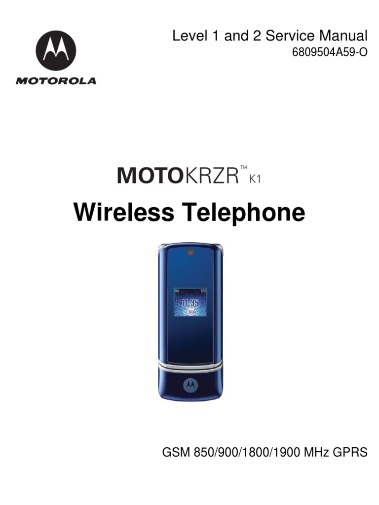 Motorola KRZR K1 Level 1&2 Service Manual | General Packet Radio Service |  Electrostatic Discharge