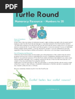 Turtle Round Print Able Card Game for Addition Subtraction