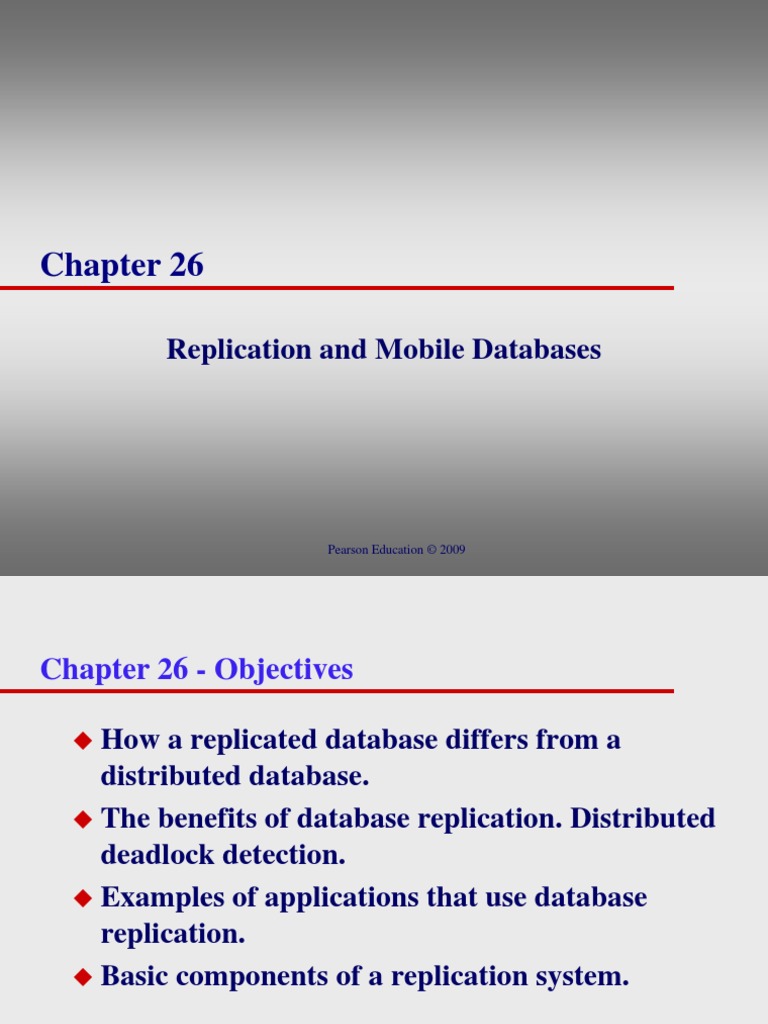 Lecture08 Replication and Mobile Databases Ch26 | PDF | Replication ...