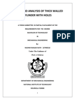 Design and Analysis of Thick Walled Cylinders With Holes