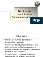 Comunicación FARMACÉUTICO Paciente