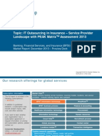 IT Outsourcing in Insurance - Service Provider Landscape with PEAK Matrix Assessment 2013