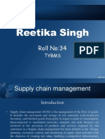 Reetika Singh's Supply Chain Management Overview