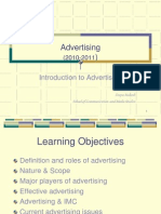 Advertising) : I Introduction To Advertising