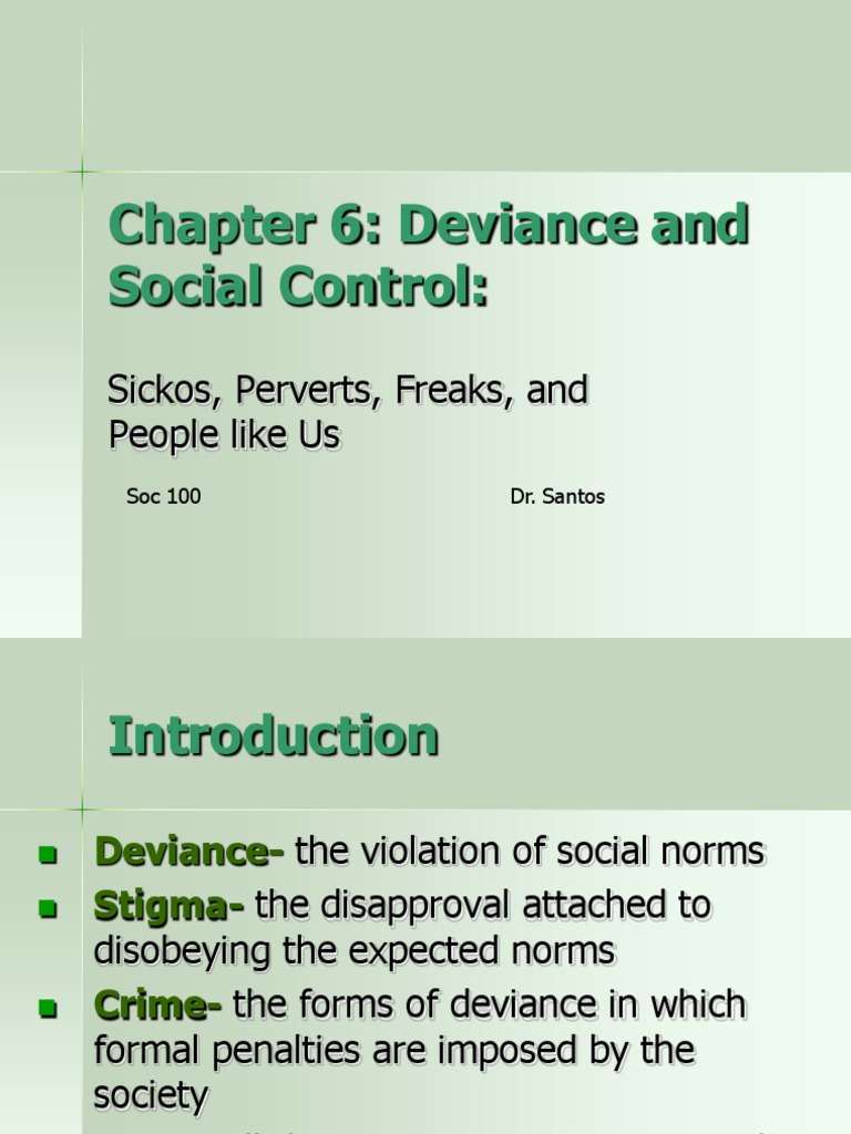 Understanding Deviance and Social Control | PDF | Deviance (Sociology ...