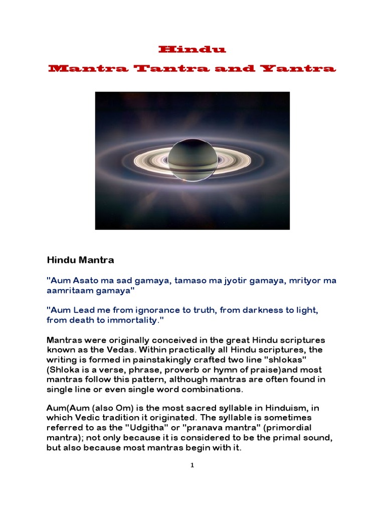 Mantra, Tantra, and Yantra in Hinduism | PDF | Tantra | Mantra