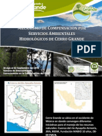 Mecanismo de Compensacion Por Servicios Ambientales Hidrologicos de Cerro Grande