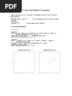 Vector and Matrix Geometry