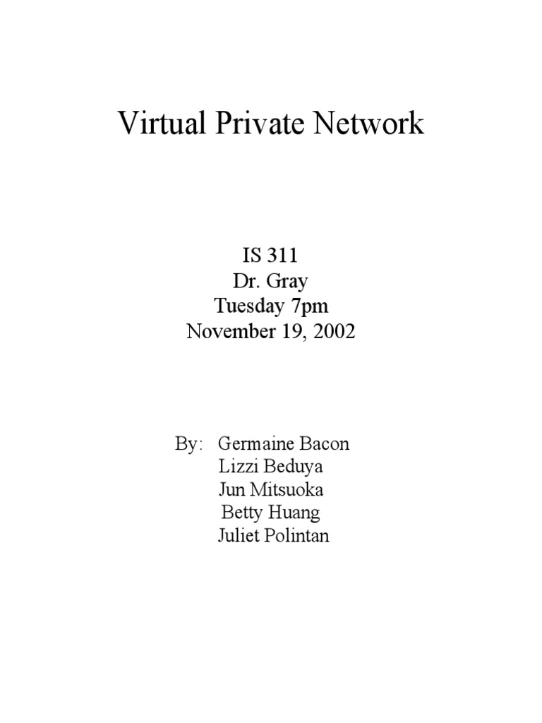 Virtual Private Network | PDF | Computers