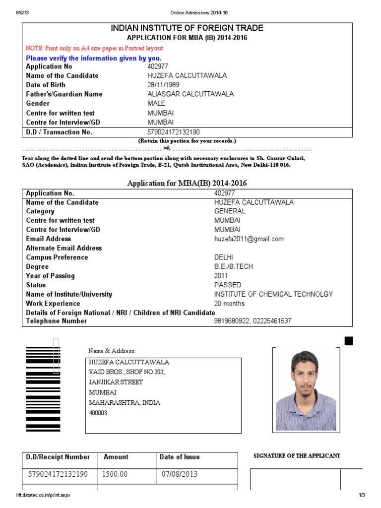 IIFT Printout | PDF | Business