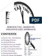 Service Tax - Based On Negative List Approach