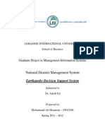 Mohammad Ali Hasanein - 10910388 Grad Project-Earthquake Decision Support System - Submitted To Dr. Adeeb Eit