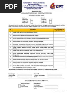 Senarai Semak Pemohonan Mb15  PDF