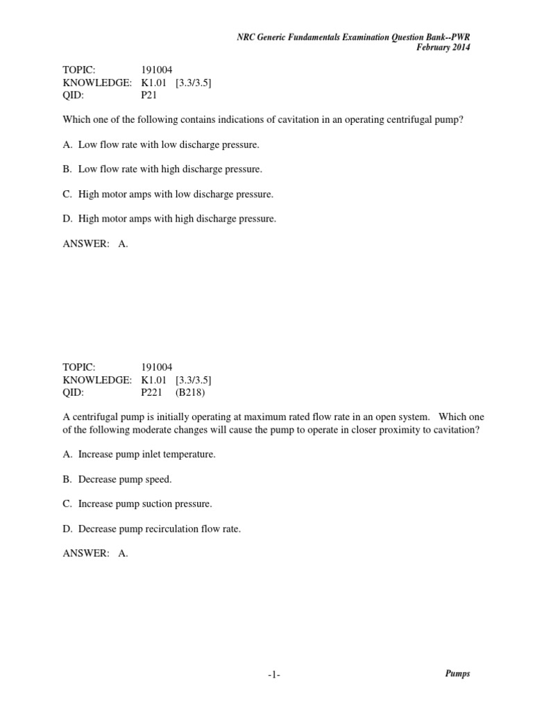 Pump Cavitation: Key Questions & Answers | PDF | Technology & Engineering
