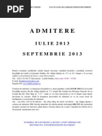 Admitere Limbi Straine 2014