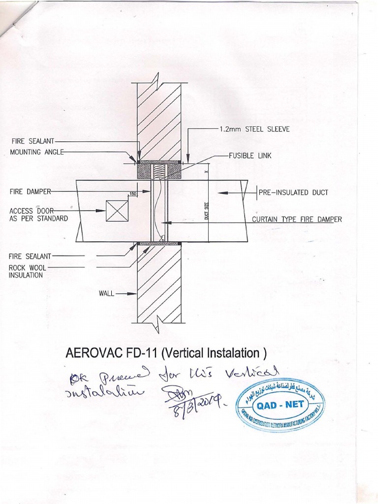 Aerovac Fd11 (Fire Damper Typical Installation)