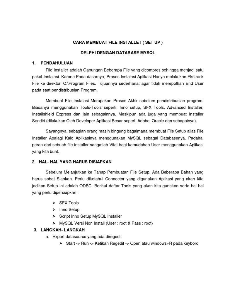 Cara Membuat File Installer | PDF