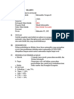 Silabus Matematika Terapan II