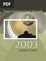 Download POGO 2003 Annual Report by Project On Government Oversight SN211841 doc pdf