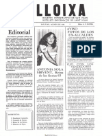 LLOIXA. Número 26, agosto/agost 1983. Butlletí informatiu de Sant Joan. Boletín informativo de Sant Joan. Autor