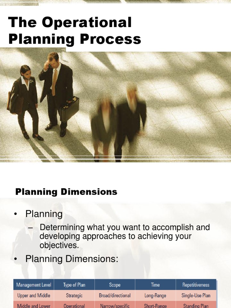 The Operational Planning | PDF | Strategic Management | Strategic Planning